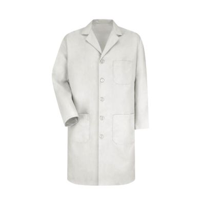 KL14L Men's Knee Length Lab Coat, Long, Size 58