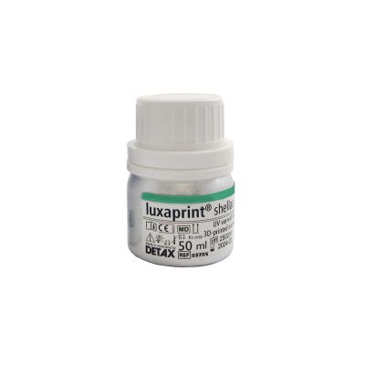 Detax Luxaprint shellac color green lacquer in a 50 ml bottle