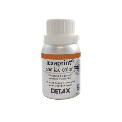 Detax Luxaprint shellac color orange lacquer in a 100 ml bottle