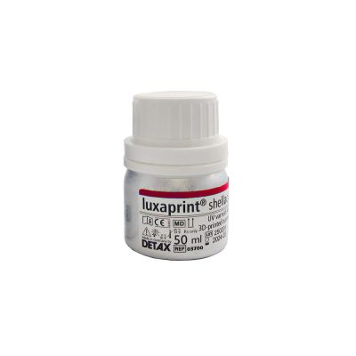 Detax Luxaprint shellac color red lacquer in a 50 ml bottle