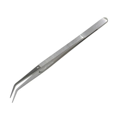 Erem 24SA Curved Serrated Tip Tweezers
