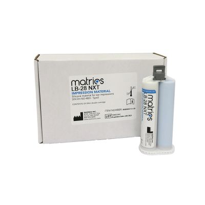 Matrics LB-28 NXT impression material. Box of 8 cartridges