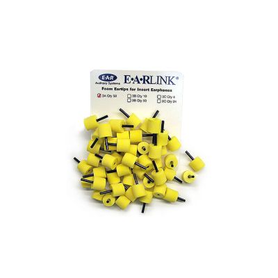 3M 420-2004 E-A-RLINK 3A Standard Yellow Foam Eartips, Pack of 50